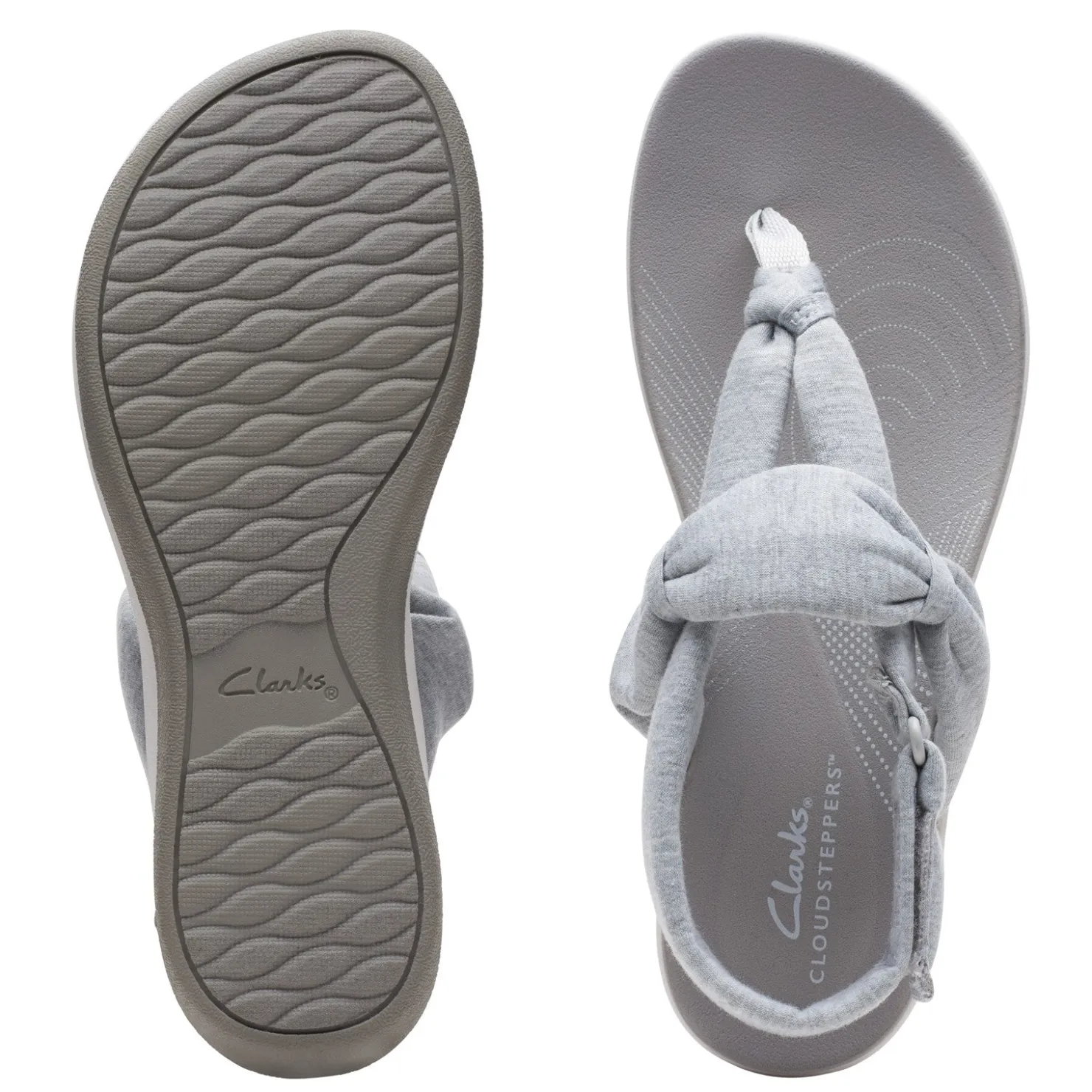 Wedges*Clarks Women's , Arla Nicole Sandal Grey Light