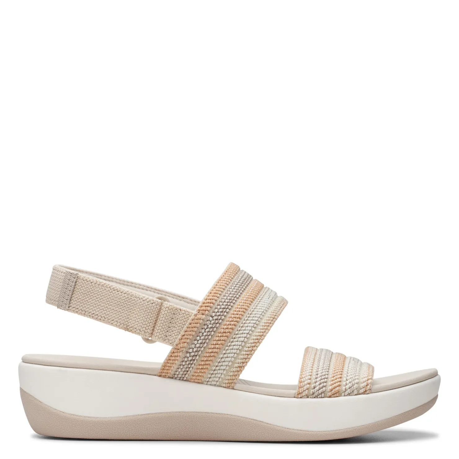 Wedges*Clarks Women's , Arla Stroll Sandal Beige Combi