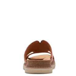Footbed Sandals*Clarks Women's , Arwell Walk Sandal Peach Nubuck