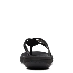 Flip Flops*Clarks Women's , Breeze Coral Sandal Black Combi
