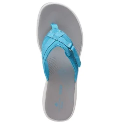 Flip Flops*Clarks Women's , Breeze Sea Sandal Aqua