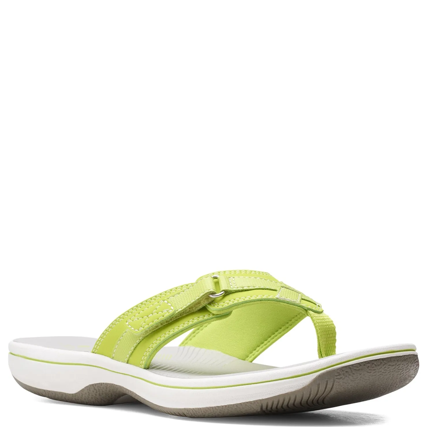 Flip Flops*Clarks Women's , Breeze Sea Sandal Lime