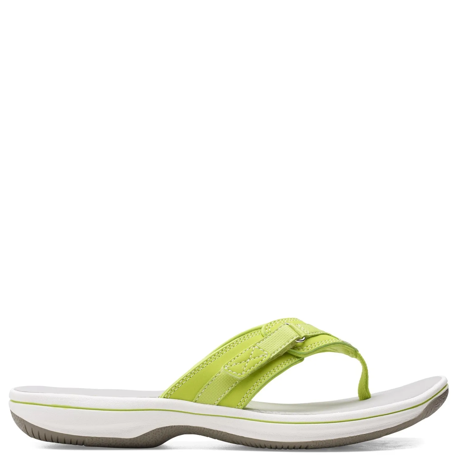 Flip Flops*Clarks Women's , Breeze Sea Sandal Lime