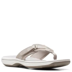 Flip Flops*Clarks Women's , Breeze Sea Sandal Taupe