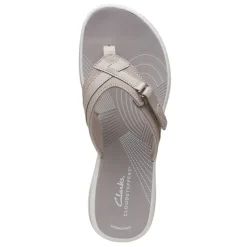 Flip Flops*Clarks Women's , Breeze Sea Sandal Taupe