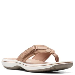 Flip Flops*Clarks Women's , Breeze Sea Sandal Beige