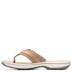 Flip Flops*Clarks Women's , Breeze Sea Sandal Beige