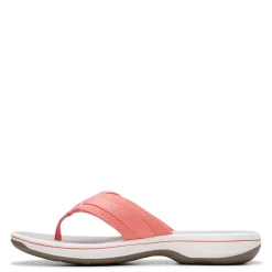 Flip Flops*Clarks Women's , Breeze Sea Sandal Coral Bright