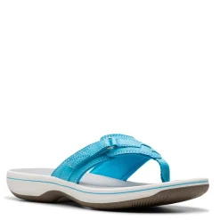 Flip Flops*Clarks Women's , Breeze Sea Sandal Light Turquoise