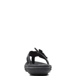 Flip Flops*Clarks Women's , Brinkley Flora Sandal Black Patent
