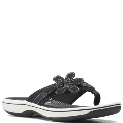 Flip Flops*Clarks Women's , Brinkley Flora Sandal Black