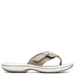 Flip Flops*Clarks Women's , Brinkley Keely Sandal Greystone