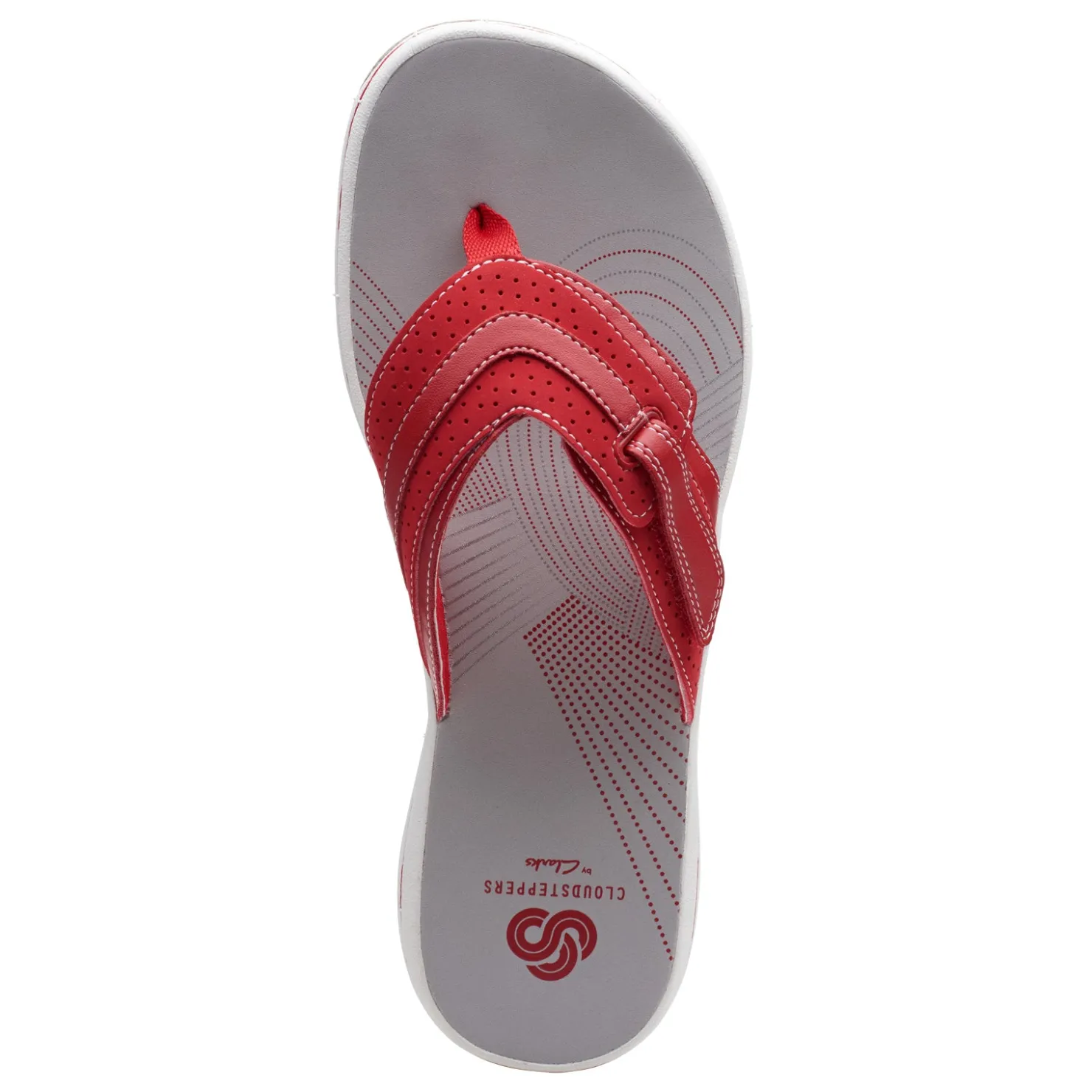 Flip Flops*Clarks Women's , Brinkley Keely Sandal Red