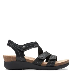 Wedges*Clarks Women's , Calenne Clara Sandal Black Combi