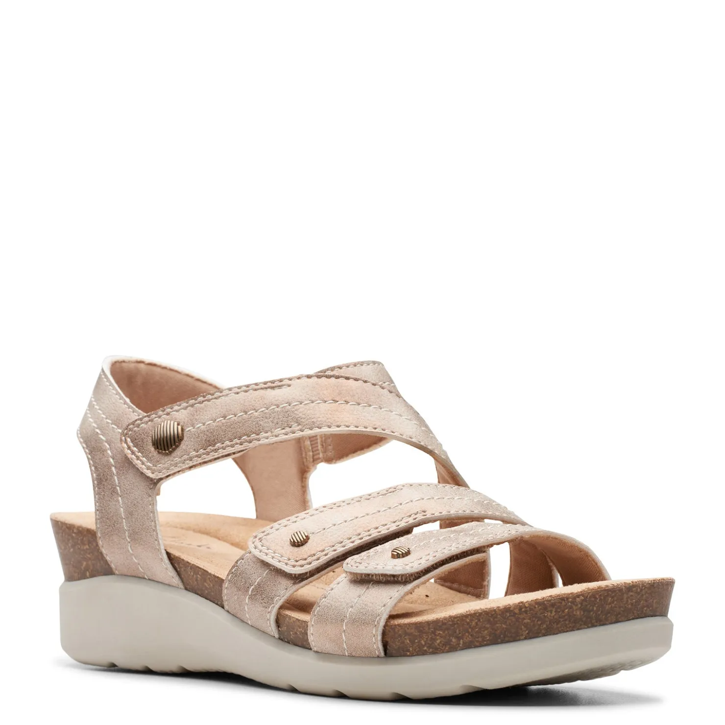 Wedges*Clarks Women's , Calenne Clara Sandal Bronze Metallic