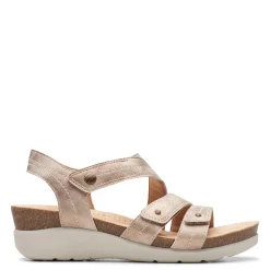 Wedges*Clarks Women's , Calenne Clara Sandal Bronze Metallic