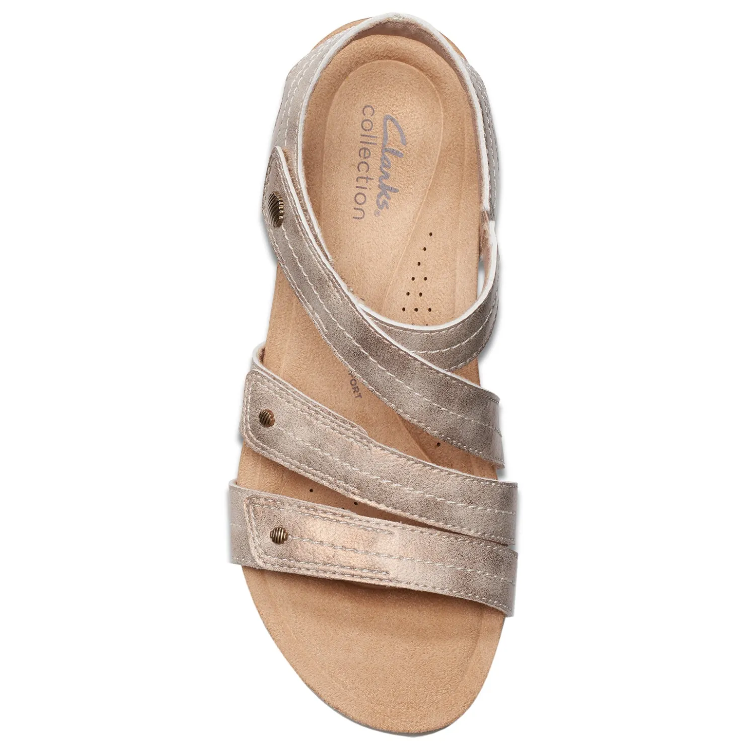 Wedges*Clarks Women's , Calenne Clara Sandal Bronze Metallic
