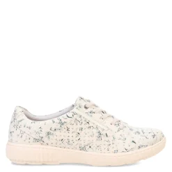 Fashion & Street*Clarks Women's , Caroline Ella Sneaker Beige / Blue Floral
