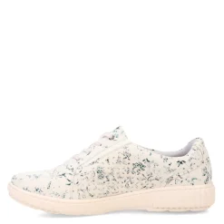 Fashion & Street*Clarks Women's , Caroline Ella Sneaker Beige / Blue Floral