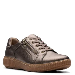 Fashion & Street*Clarks Women's , Caroline Janna Sneaker Bronze Metallic