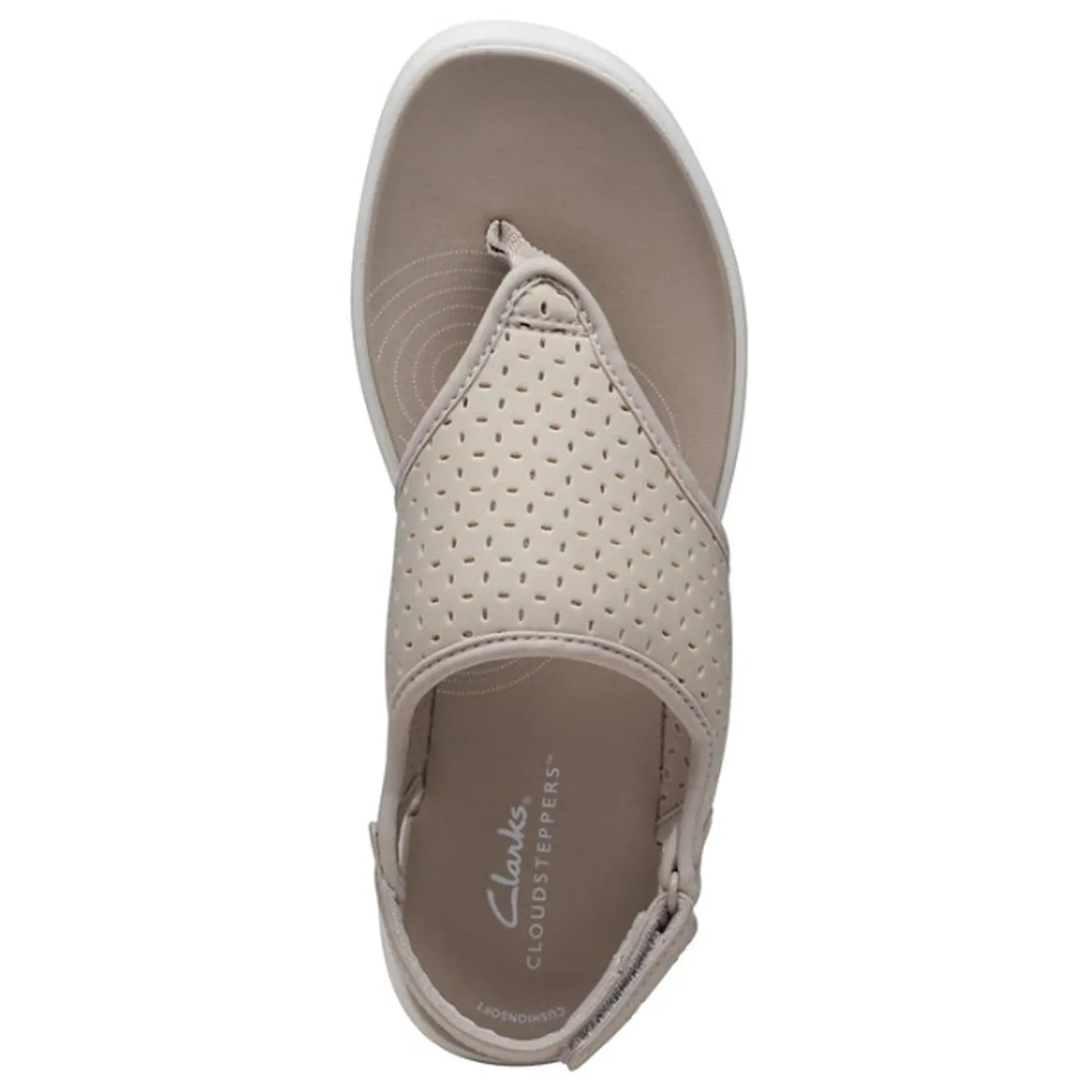 Wedges*Clarks Women's , Drift Blossom Sandal Taupe