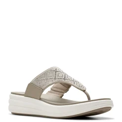 Flip Flops*Clarks Women's , Drift Way Sandal Stone