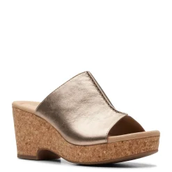 Wedges*Clarks Women's , Giselle Orchid Sandal Pewter