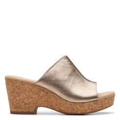 Wedges*Clarks Women's , Giselle Orchid Sandal Pewter