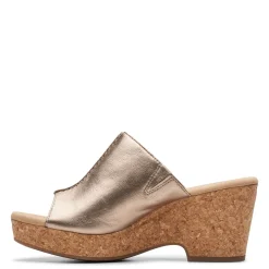 Wedges*Clarks Women's , Giselle Orchid Sandal Pewter