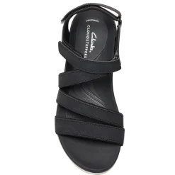 Wedges*Clarks Women's , Glide Hi Ella Sandal Black