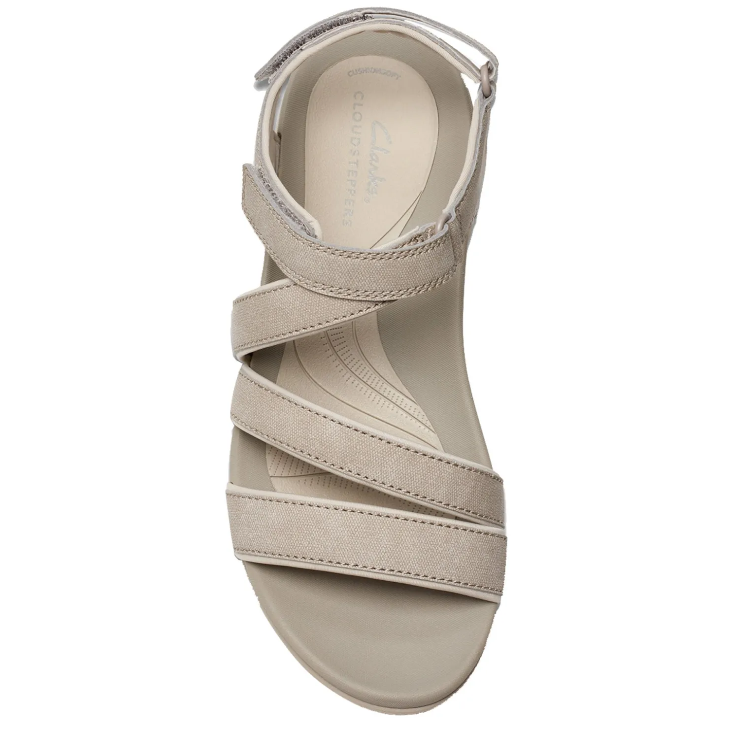 Wedges*Clarks Women's , Glide Hi Ella Sandal Stone