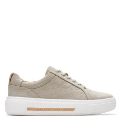 Fashion & Street*Clarks Women's , Hollyhock Walk Sneaker Stone Interest Leather