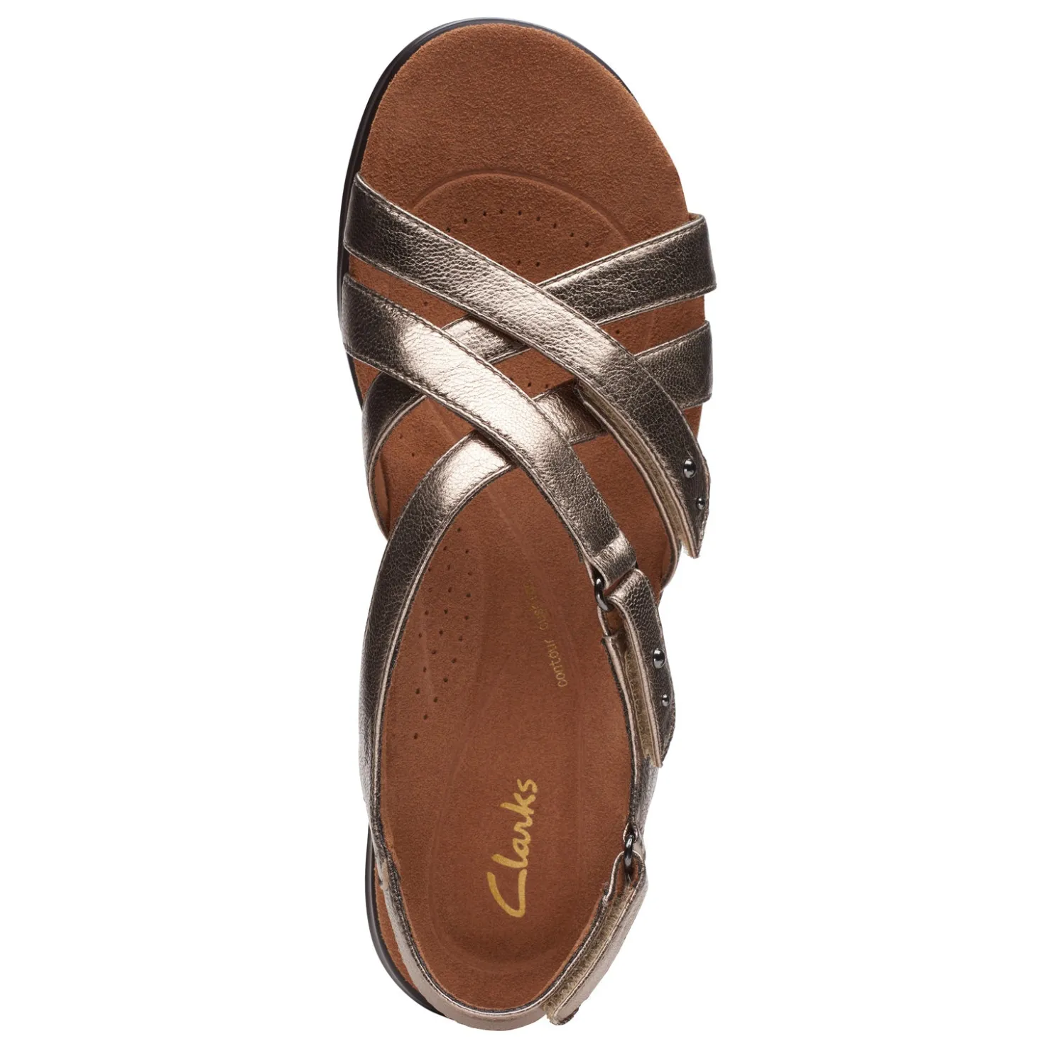 Footbed Sandals*Clarks Women's , Kitly Go Sandal Metallic