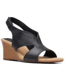 Wedges*Clarks Women's , Kyarra Aster Sandal Black
