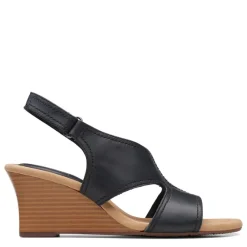 Wedges*Clarks Women's , Kyarra Aster Sandal Black