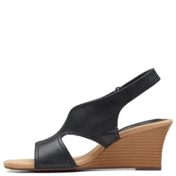 Wedges*Clarks Women's , Kyarra Aster Sandal Black
