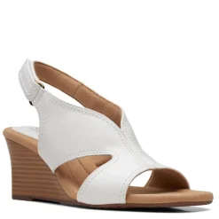 Wedges*Clarks Women's , Kyarra Aster Sandal White