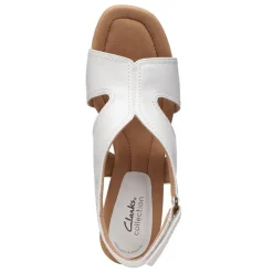 Wedges*Clarks Women's , Kyarra Aster Sandal White