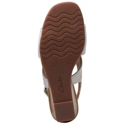 Wedges*Clarks Women's , Kyarra Aster Sandal White