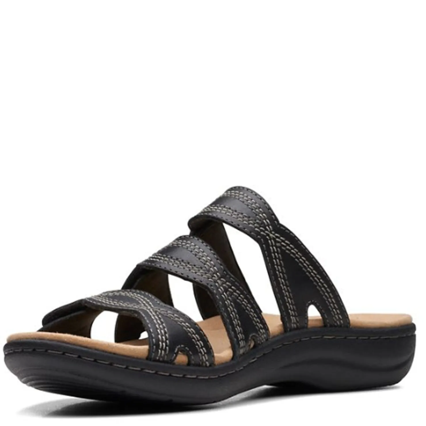 Footbed Sandals*Clarks Women's , Laurieann Ayla Sandal Black