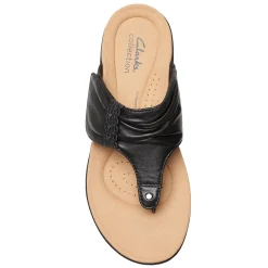 Flip Flops*Clarks Women's , Laurieann Arla Sandal Black