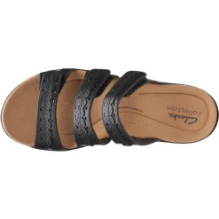 Footbed Sandals*Clarks Women's , Laurieann Cove Sandal Black
