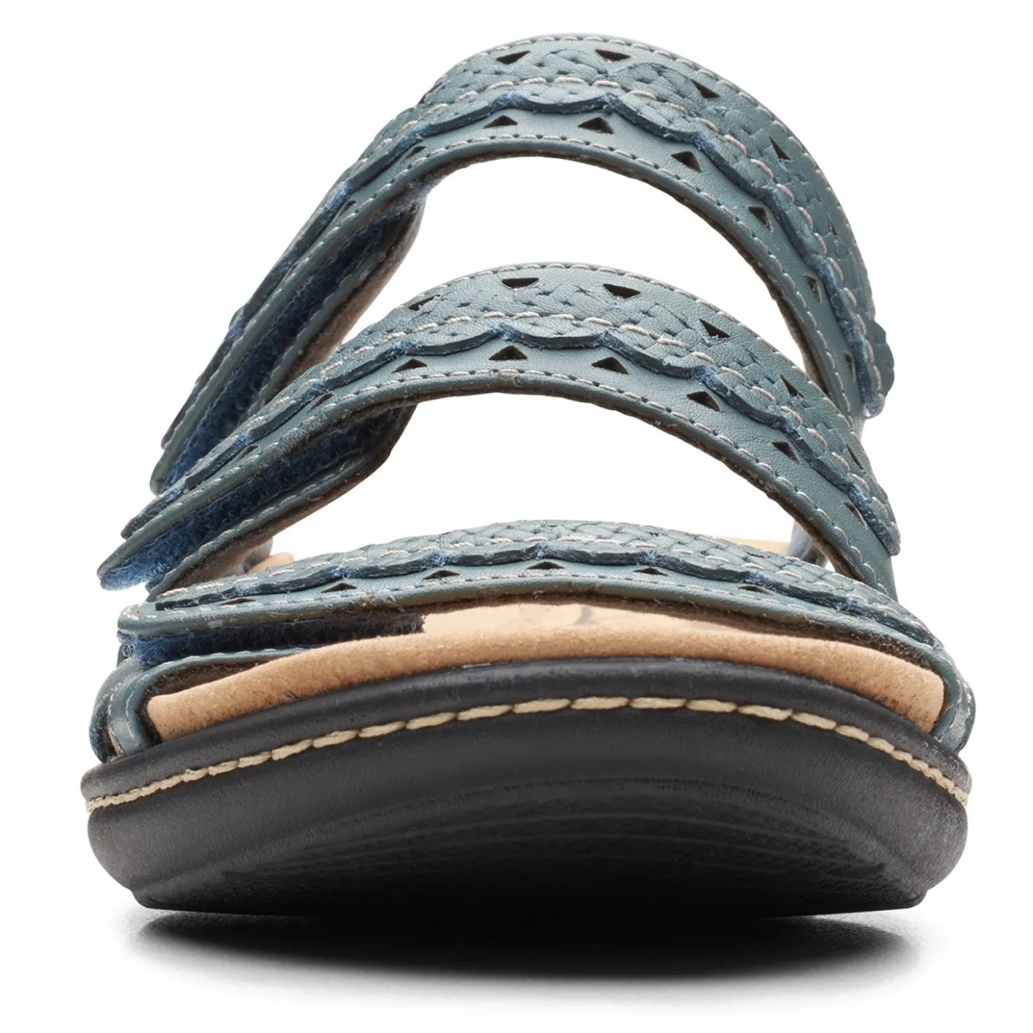Footbed Sandals*Clarks Women's , Laurieann Cove Sandal Blue Gray