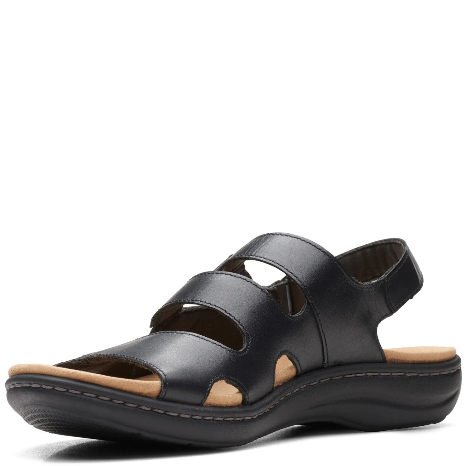 Footbed Sandals*Clarks Women's , Laurieann Style Sandal Black