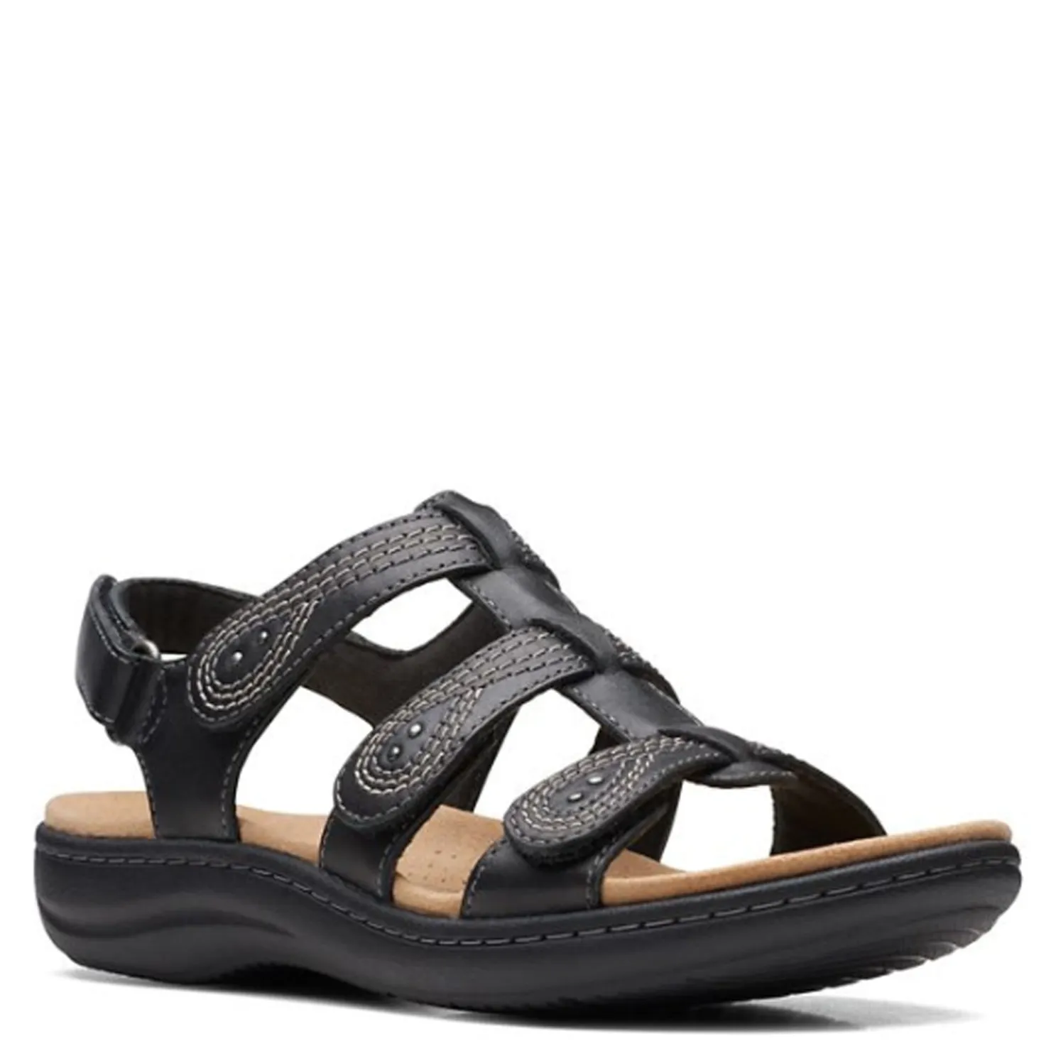 Footbed Sandals*Clarks Women's , Laurieann Vine Sandal Black