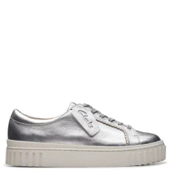 Fashion & Street*Clarks Women's , Mayhill Walk Sneaker Silver Metallic