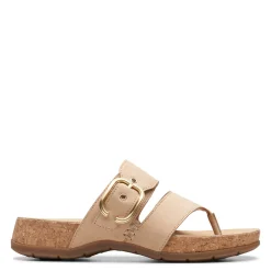 Footbed Sandals*Clarks Women's , Reileigh Park Sandal Beige