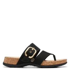 Footbed Sandals*Clarks Women's , Reileigh Park Sandal Black