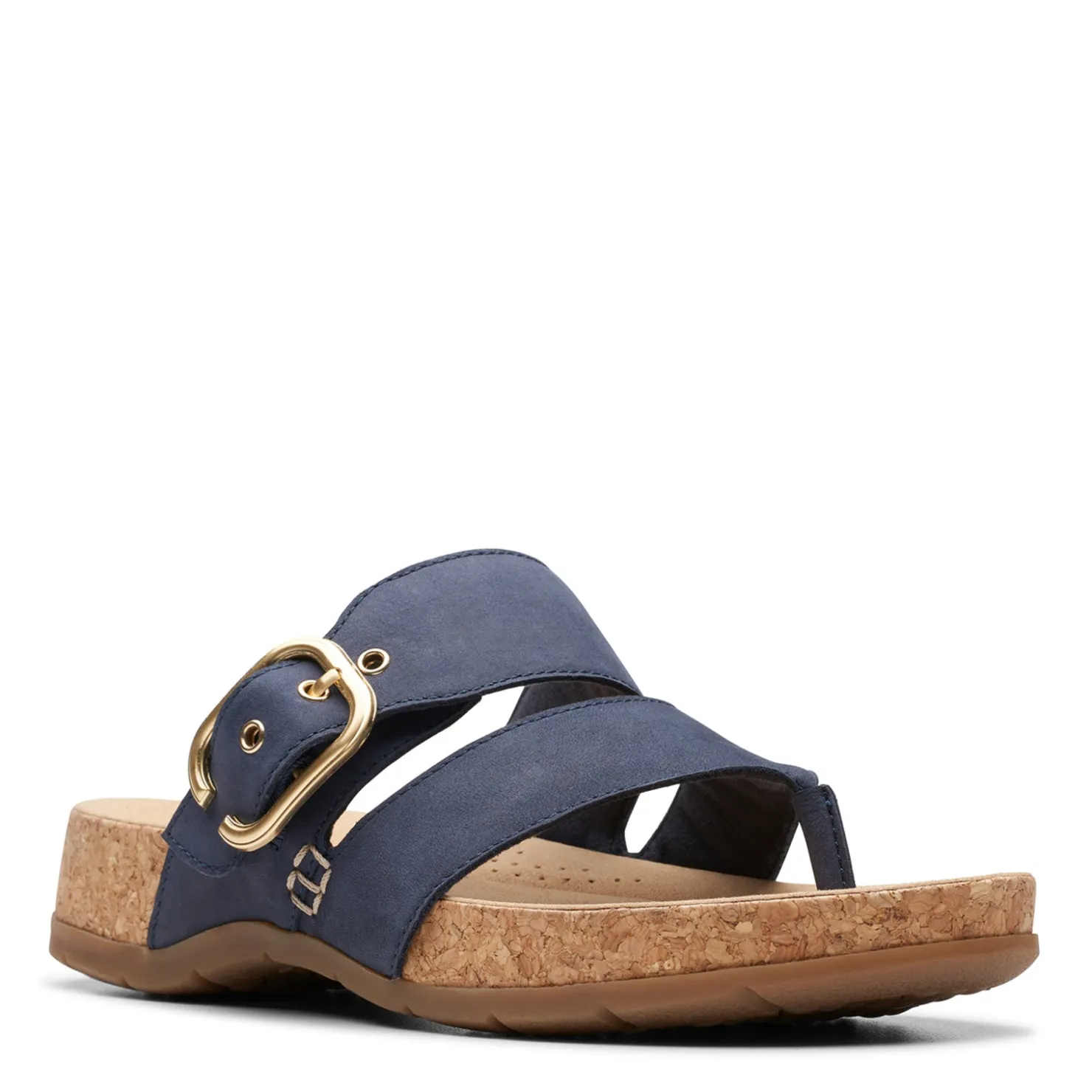 Footbed Sandals*Clarks Women's , Reileigh Park Sandal Navy
