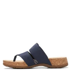 Footbed Sandals*Clarks Women's , Reileigh Park Sandal Navy